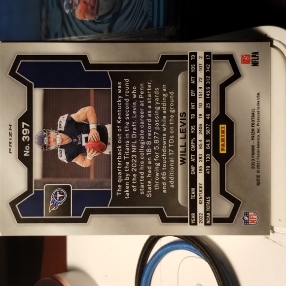 2023 panini PRIZM football Will Levis SILVER HOLO PRIZM ROOKIE CARD - Picture 2 of 2